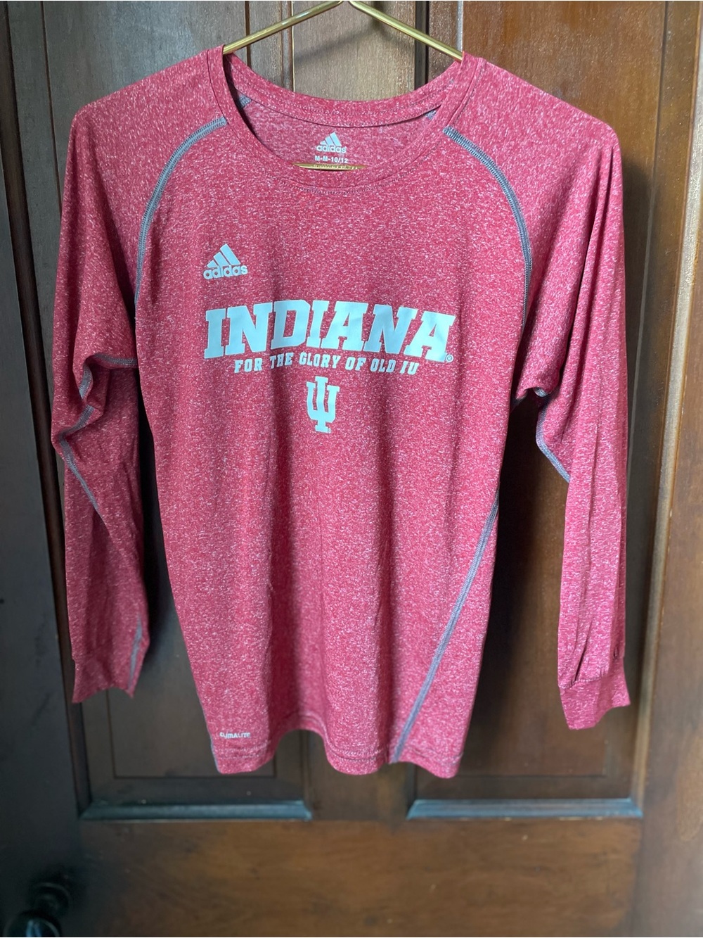 adidas boys medium 10-12 red Indiana Hoosier athletic shirt